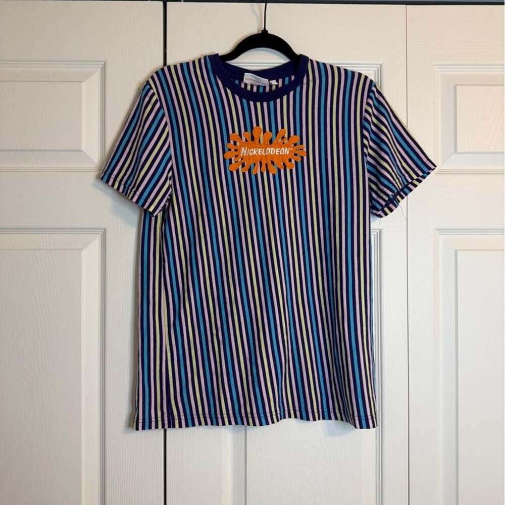 Nickelodeon Y2K Vertical Striped T-Shirt